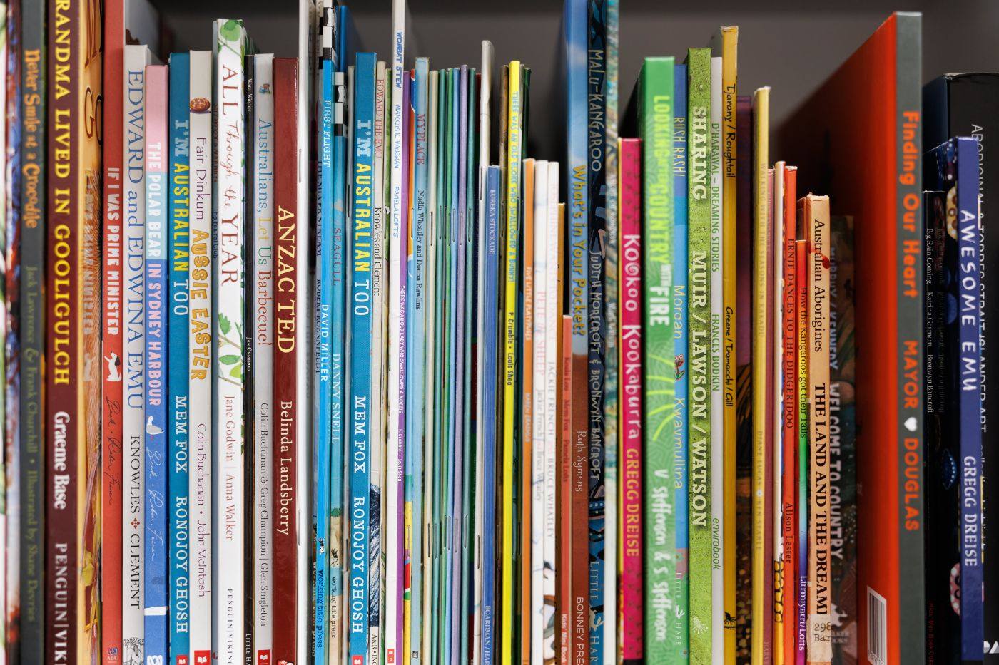 Shelf of picture books